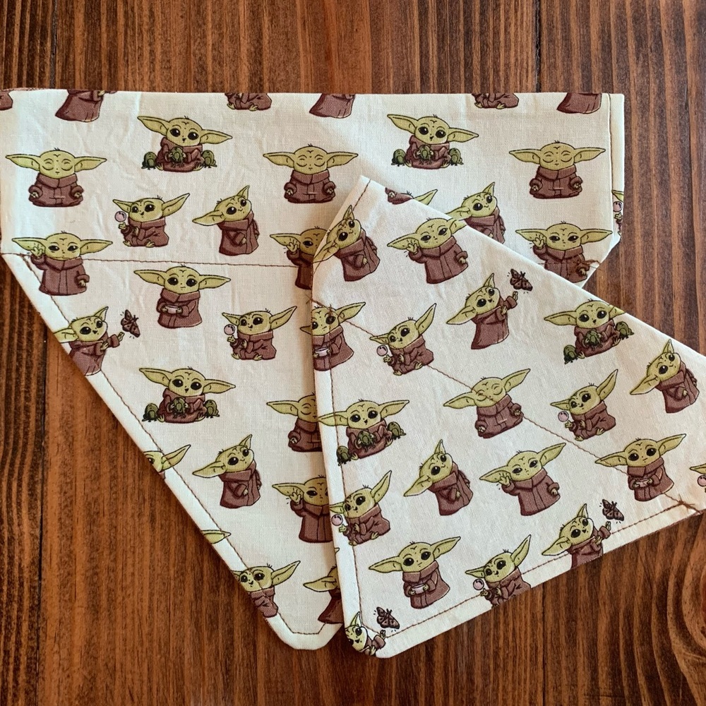 Handmade - Reversible Pet Bandana - Slips over collar - SW/Brown Plaid 💫🤎
